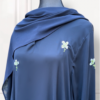 NURA BLUE FLORAL EMBROIDERED ABAYA