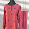 FUCHSIA BLOOM HAND PRINTED DRESS