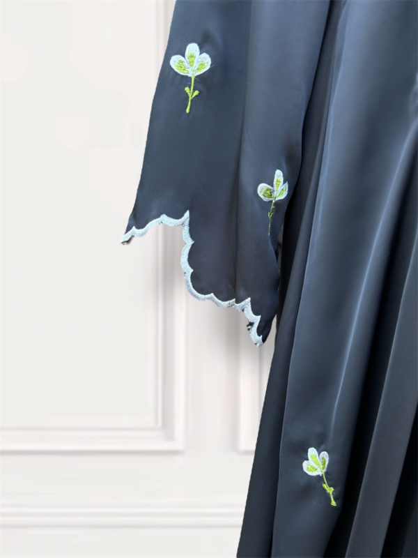 NURA BLUE FLORAL EMBROIDERED ABAYA