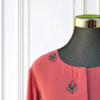 FUCHSIA BLOOM HAND PRINTED DRESS