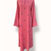 FUCHSIA BLOOM HAND PRINTED DRESS